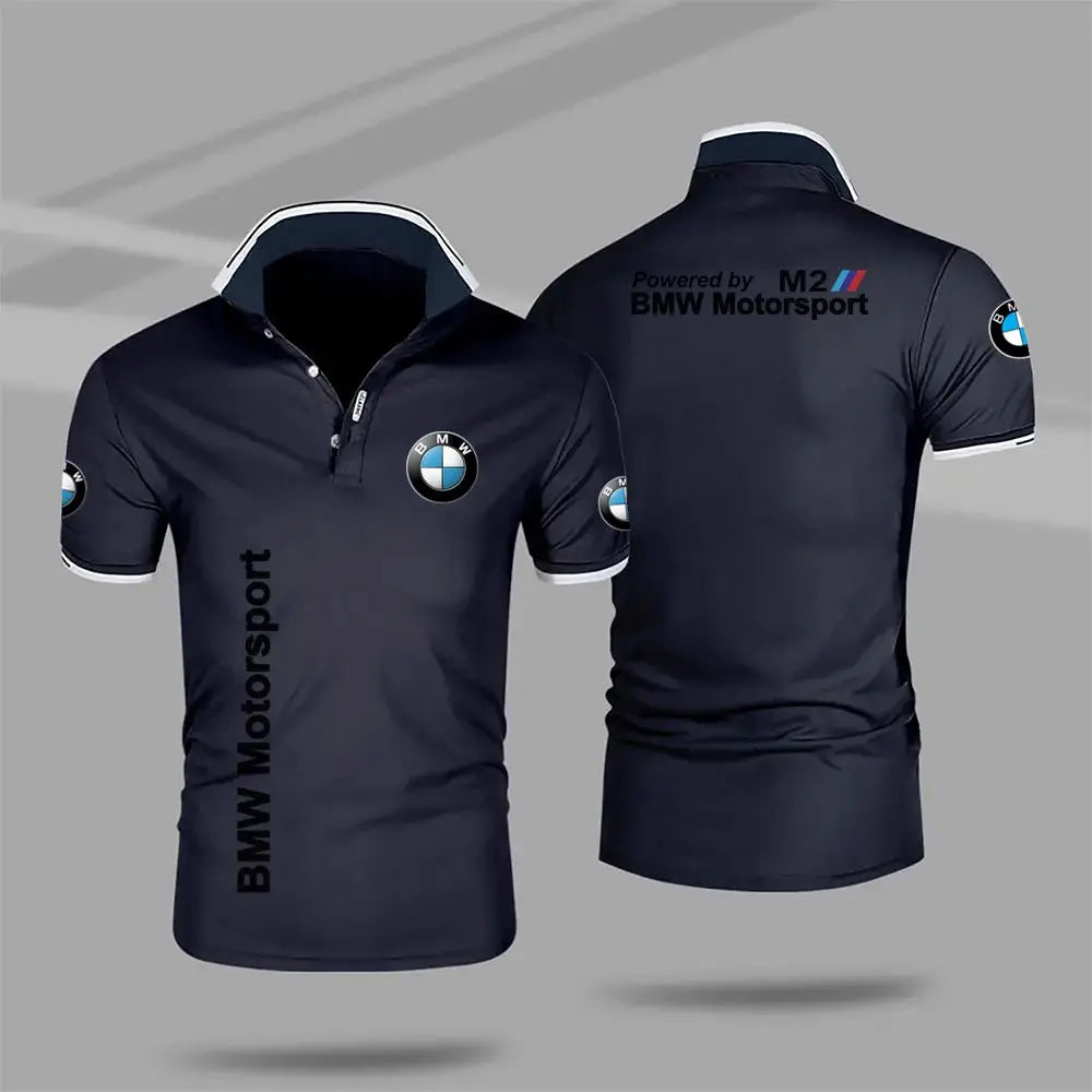 2024 New Men's Cycling Sport Bicycle BMW High Quality Polo Shirt Street Outdoor Fashion Leisure BMW Polo Shirt