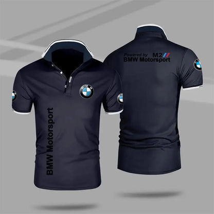2024 New Men's Cycling Sport Bicycle BMW High Quality Polo Shirt Street Outdoor Fashion Leisure BMW Polo Shirt