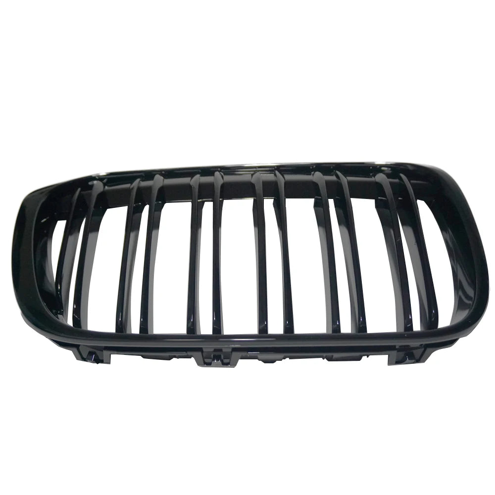 Dual Line 2 Slats Front Bumper Grills Kidney Grille BMW X1