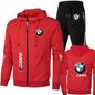 BMW Men's Hoodie Set 2-piece Set 2025 New BMW Printed Jacket Men's Winter Fashion Simple Hoodie Stormtrooper Coat BMW Jacket