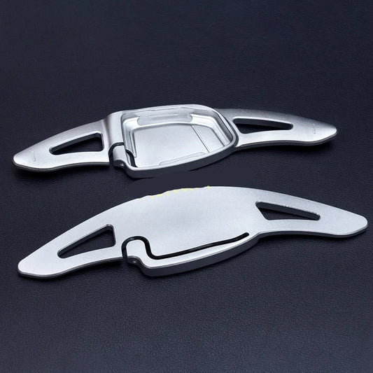 Silver Aluminium Steering Wheel Paddle Shifter Extender