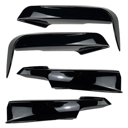 Front Bumper Splitter Trim Kit Fog Light Lamp Cover Canards For BMW F30