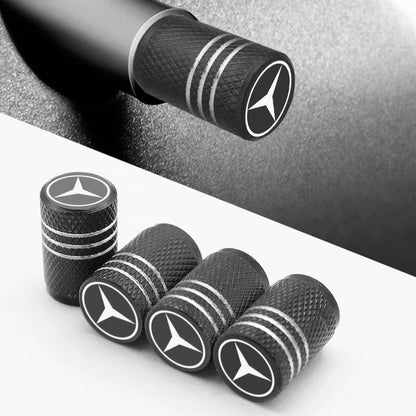 4pcs Valve Caps for Mercedes Benz B/C/E/S Class A Class C200L GLC GLK CLA