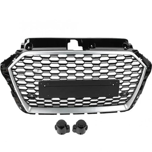 RS3 Style Front Sport Hex Mesh Honeycomb Hood Grill for Audi A3/S3