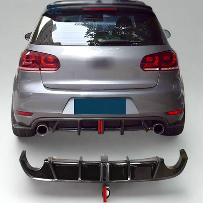 Rear Diffuser & Exhaust Tips for Volkswagen Golf MK6 GTI 2008-2013 Glossy Black