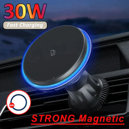 30W RGB Magnetic Car Wireless Charger