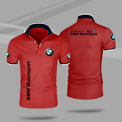 2024 New Men's Cycling Sport Bicycle BMW High Quality Polo Shirt Street Outdoor Fashion Leisure BMW Polo Shirt