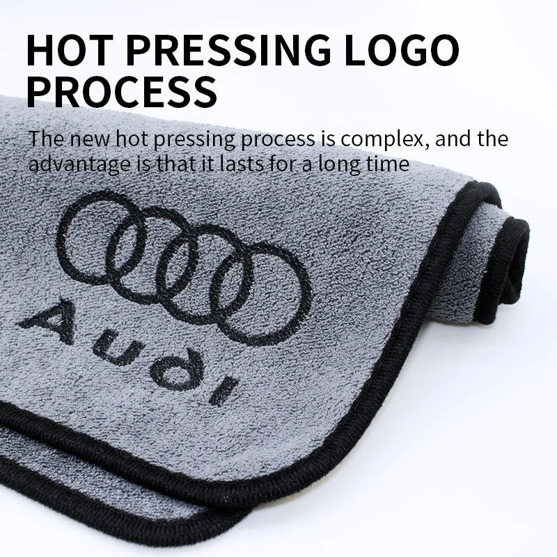 Car Wash Towel Cotton Drying Cloth For Audi Q5 S4 A5 C6 S5 A4 2024 Quattro 2023 2022 B8