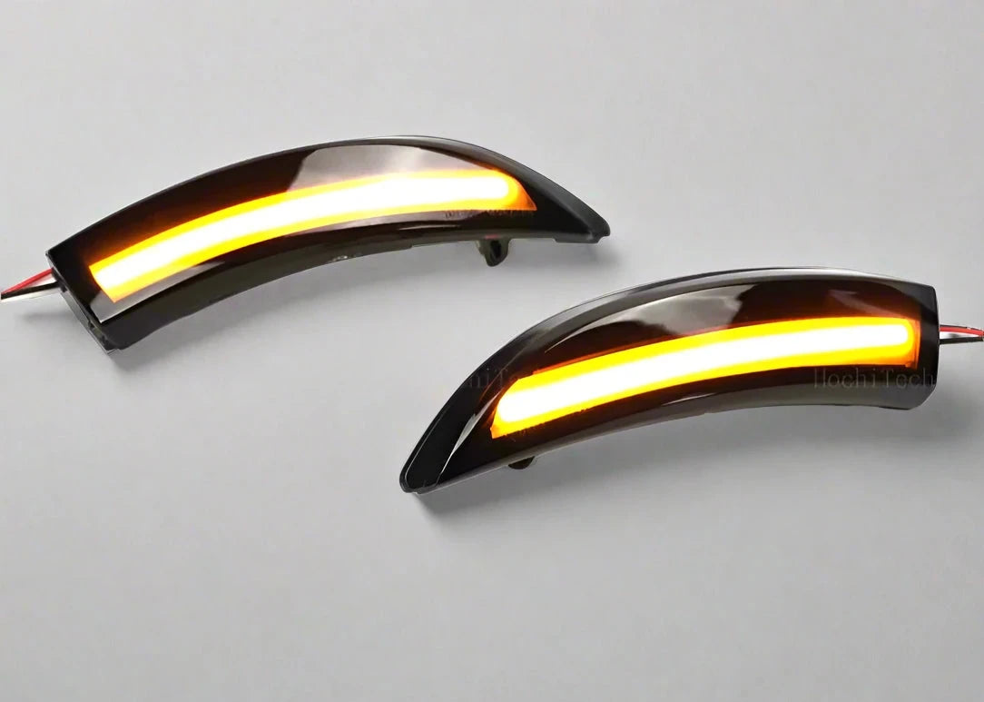 Ford Fiesta MK6 MK7 Smoked LED Dynamic Turn Signal Light Side Mirror Light