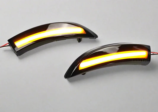 Ford Fiesta MK6 MK7 Smoked LED Dynamic Turn Signal Light Side Mirror Light