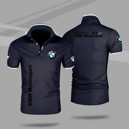 2024 New Men's Cycling Sport Bicycle BMW High Quality Polo Shirt Street Outdoor Fashion Leisure BMW Polo Shirt