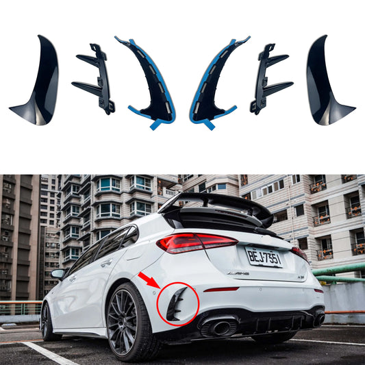 Pair Rear Bumper Canards Splitter For Mercedes Benz W177 AMG Line Hatchback A180 A200 A220 A160 A250 A35 2019