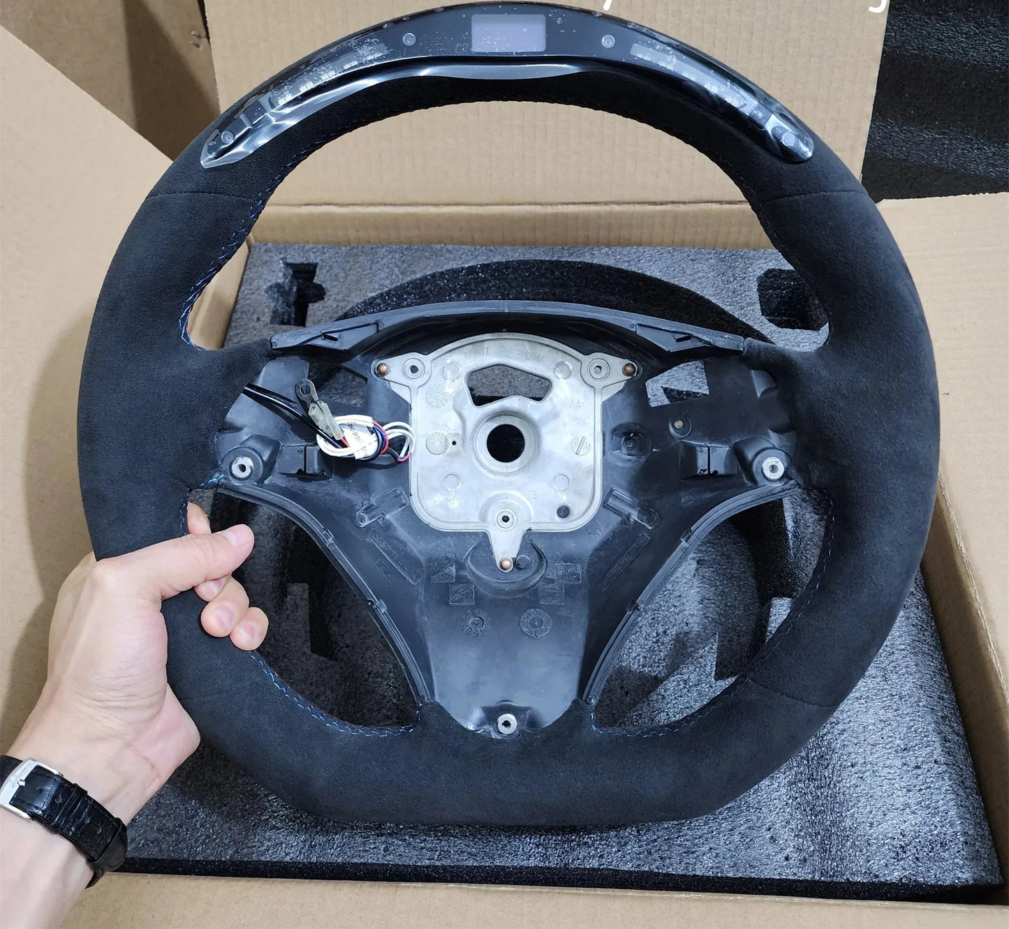 LED Alcantara Steering Wheel for BMW E-Series
