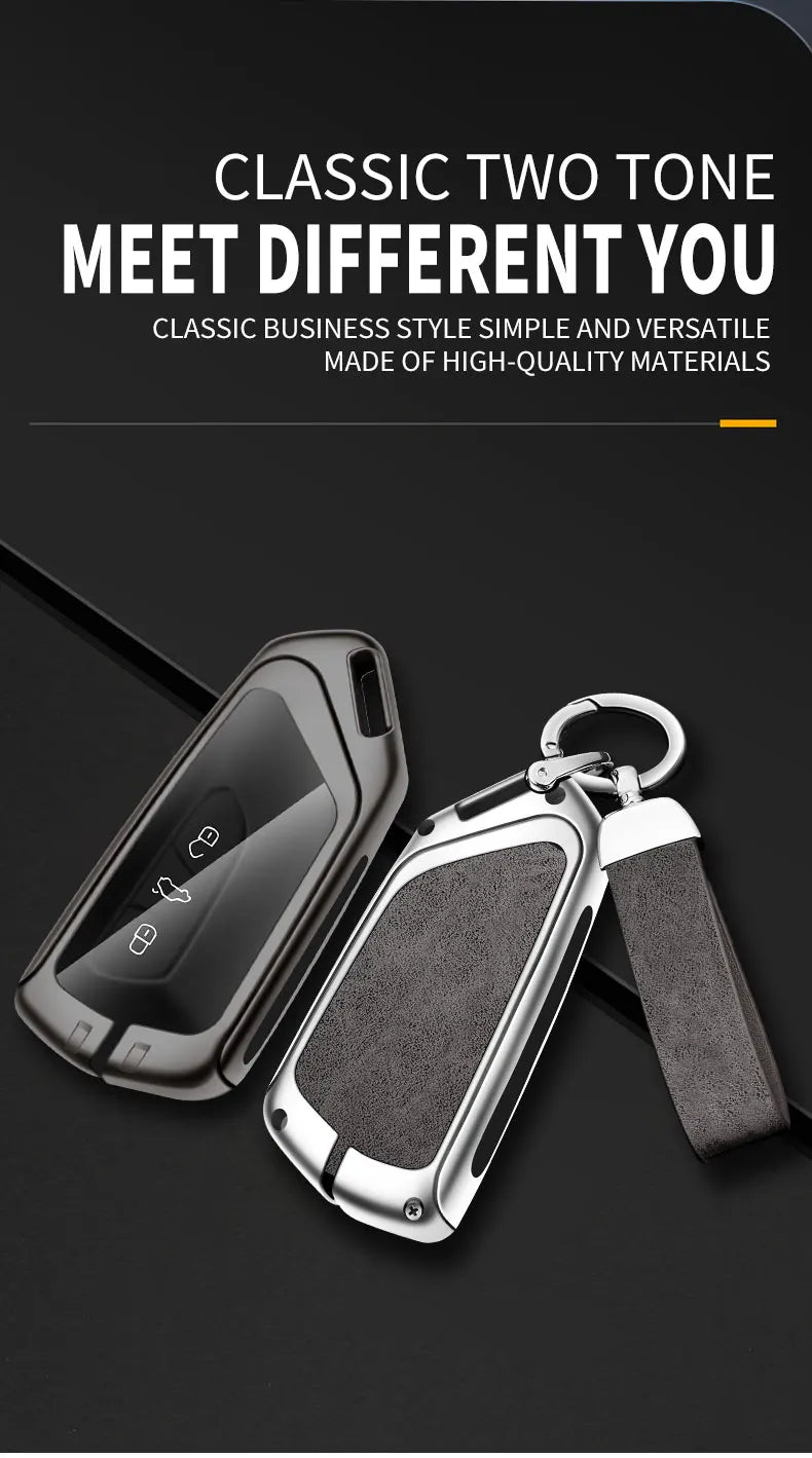 Metal Key Case Cover For VW Volkswagen Golf 8 Mk8 Skoda Octavia