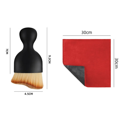 Mercedes Towel Suede Double-sided Car Cleaning Cloth with Car Detail Cleaning brush for Mercedes benz A B R G Class w204 W251 W463