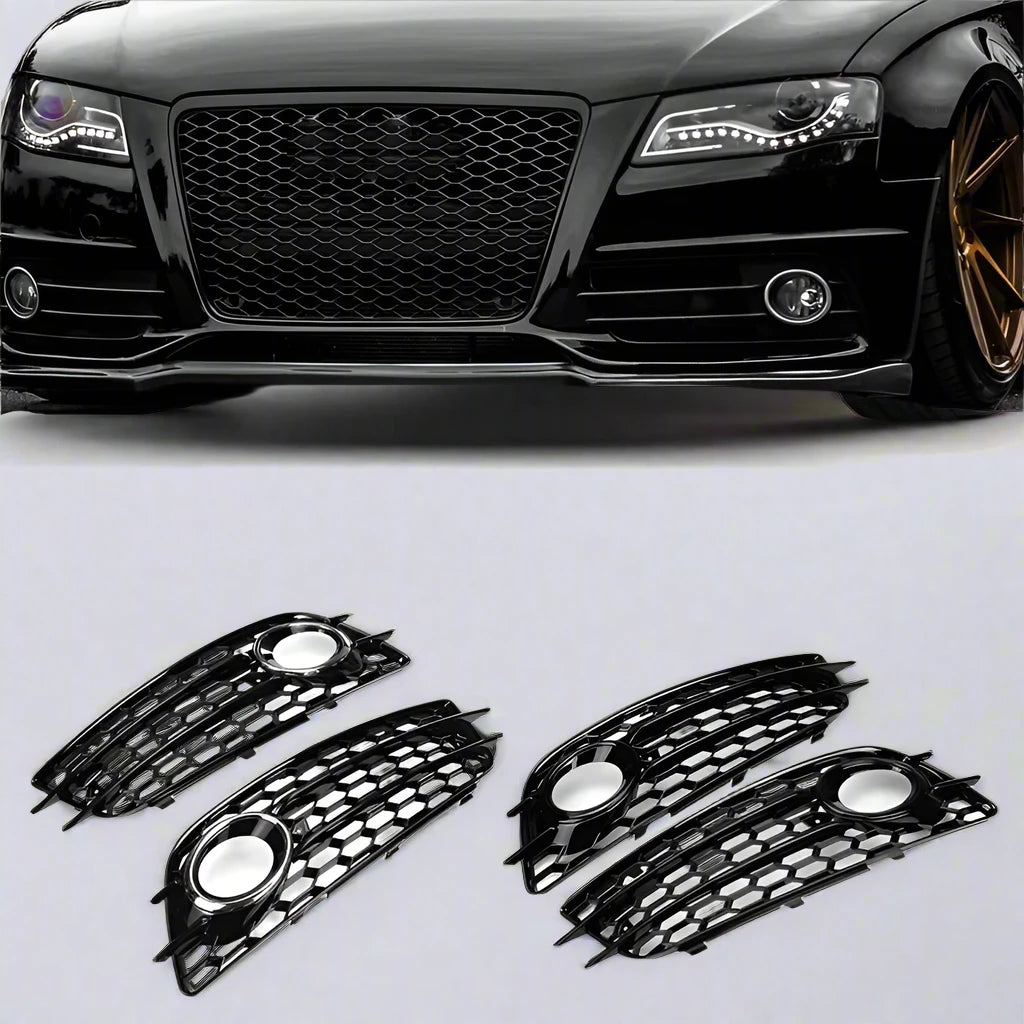 Audi A4 B8 Front Bumper Fog Light Lamp Grille Grill Cover Mesh