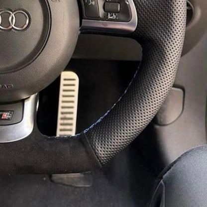 Steering Wheel Cover Anti-Slip Suede For Audi TT TTS (8J) A3 S3 (8P) Sportback 2006-2014 R8 (42)
