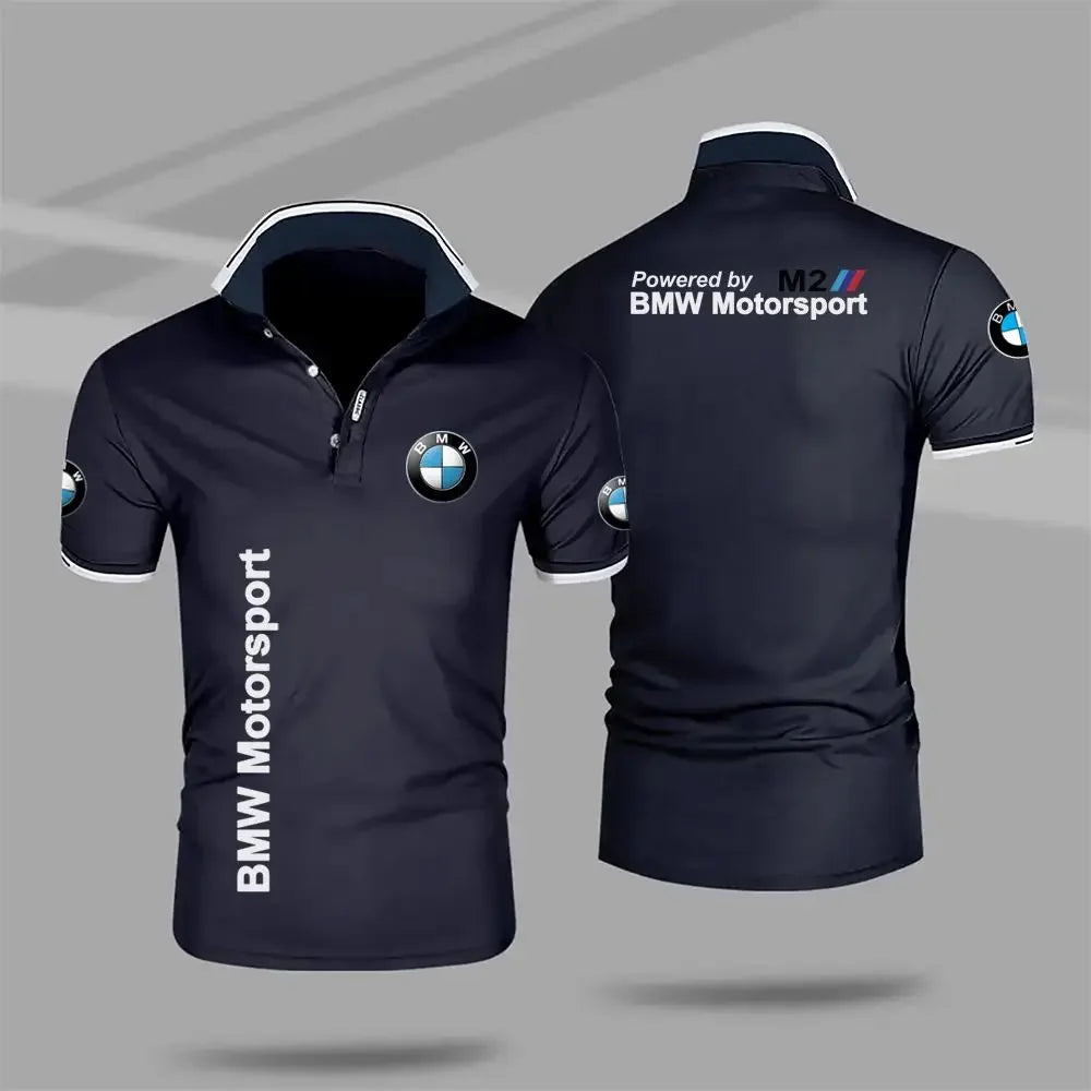 2024 New Men's Cycling Sport Bicycle BMW High Quality Polo Shirt Street Outdoor Fashion Leisure BMW Polo Shirt