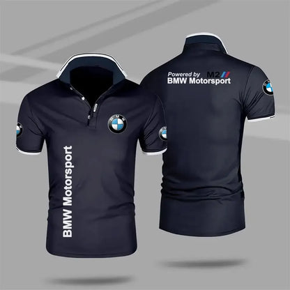 2024 New Men's Cycling Sport Bicycle BMW High Quality Polo Shirt Street Outdoor Fashion Leisure BMW Polo Shirt