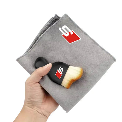 Car Towels Cleaning Drying Cloth with Car Cleaning brush Car Tools For Audi A1 A3 A4 A5 A6 A7 A8 Q2 Q3 Q5 Q7 Q8 S7 S8 S3 S4 RS