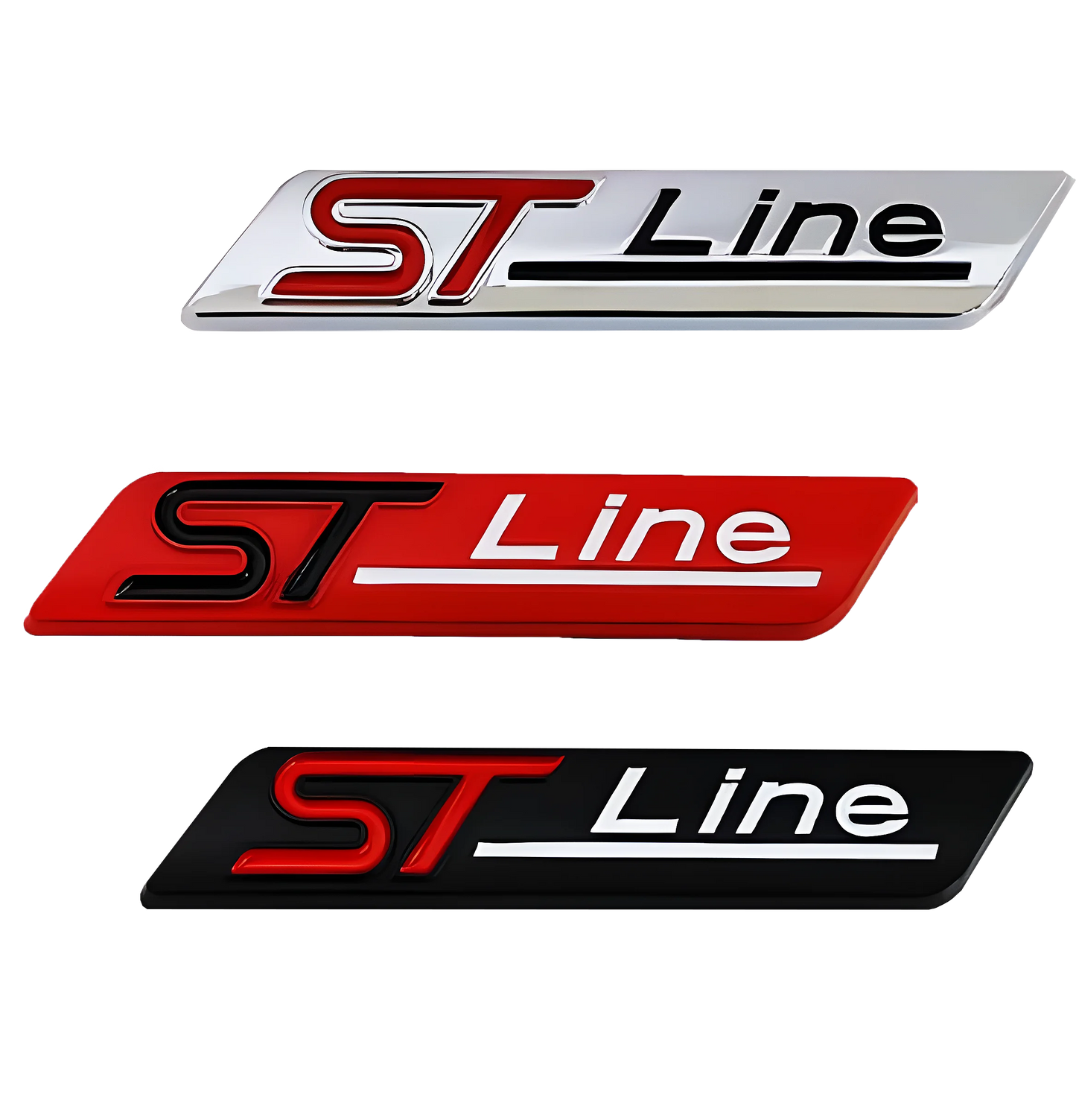 3D Metal ST Line Logo Car Rear Trunk Badge Emblem Sider Fender Sticker