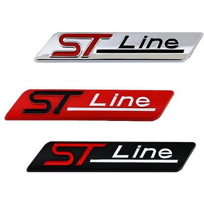 3D Metal ST Line Logo Car Rear Trunk Badge Emblem Sider Fender Sticker