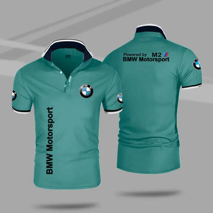 2024 New Men's Cycling Sport Bicycle BMW High Quality Polo Shirt Street Outdoor Fashion Leisure BMW Polo Shirt