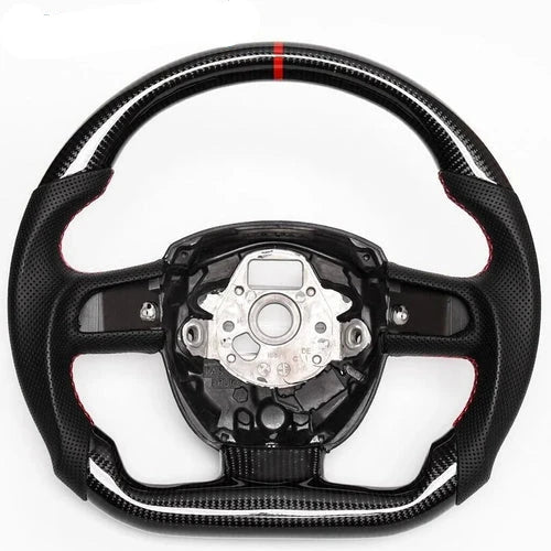 LED Carbon Fiber Steering Wheel For Audi B8 A4 A5