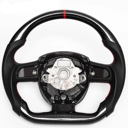 LED Carbon Fiber Steering Wheel For Audi B8 A4 A5