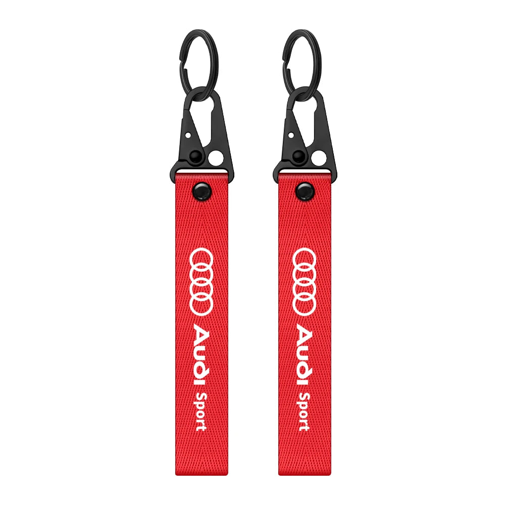 Nylon Ribbon Keychain Key Ring For Audi SLine RS A3 A6 C7 A4 B8 8P 8V B6 A5 Q5 B9 C6 A1 Q7 Q3