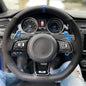 Steering Wheel Cover Anti-slip Black Suede For Volkswagen Golf 7 7.5 GTI Golf R MK7 Polo Scirocco 2015 2016 Car Accessories