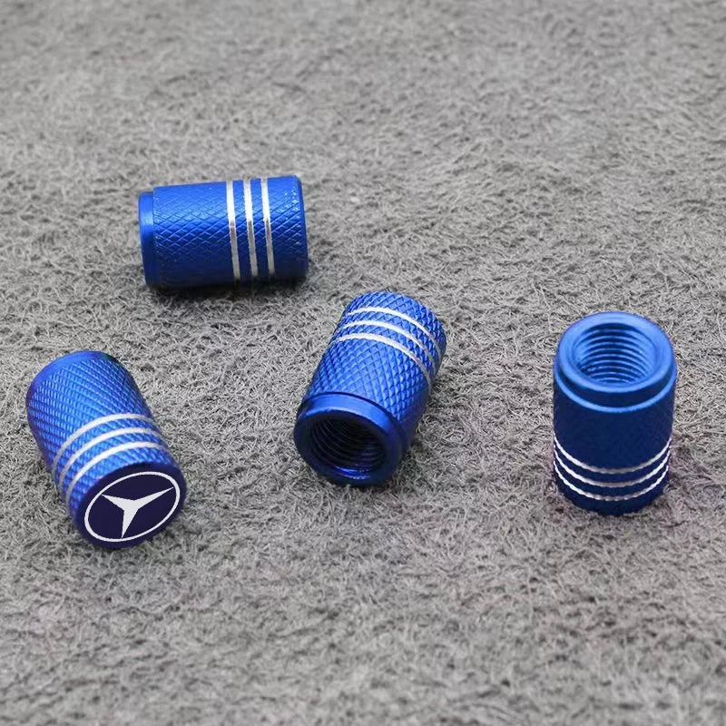 4pcs Valve Caps for Mercedes Benz B/C/E/S Class A Class C200L GLC GLK CLA