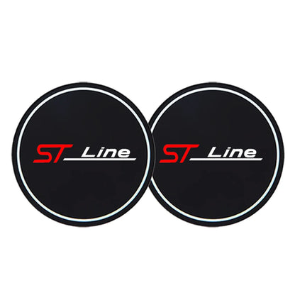2Pcs Car Coaster Water Cup Bottle Holder Anti-slip Pad