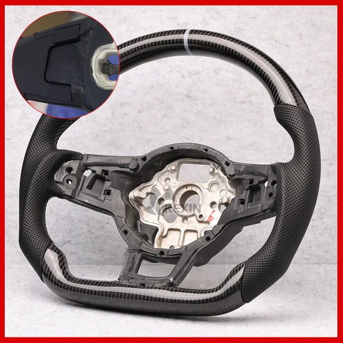 Carbon Fibre Steering Wheel Leather VW Golf MK7 MK7.5