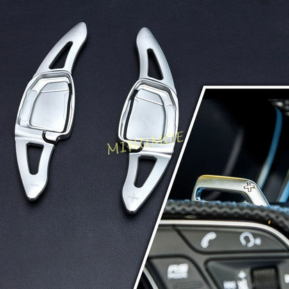 Silver Aluminium Steering Wheel Paddle Shifter Extender
