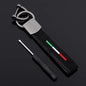 Suede Keyring M-Colored M-Power Stripe Alcantara Embroidery Leather