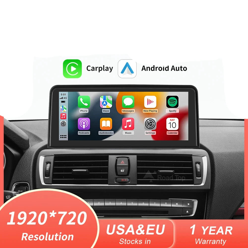 10.25" Wireless Carplay/Android Auto Multimedia Display For BMW 1 2 3 4 Series F20 F21 F22 F23 F45 F30 F31 F33 F36 NBT System