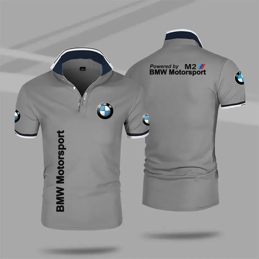 2024 New Men's Cycling Sport Bicycle BMW High Quality Polo Shirt Street Outdoor Fashion Leisure BMW Polo Shirt