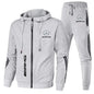 Mercedes-Benz Sweatshirt Suit Zip Up Hoodies+Pants 2 Piece Men's Set Running Racing