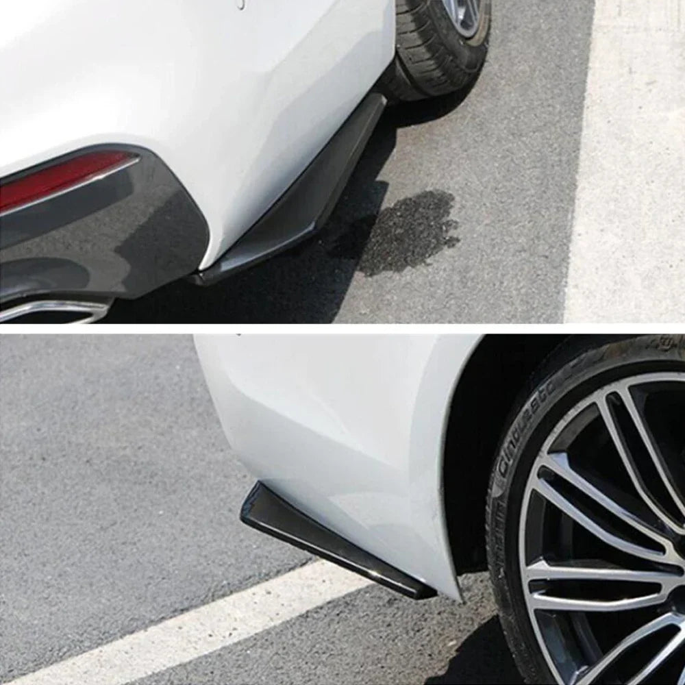 Glossy Black Rear Bumper Side Canards