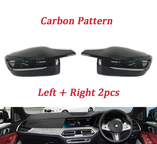 Carbon Fiber Pattern/Black Side Mirror Covers for BMW G Series