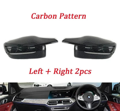 Carbon Fiber Pattern/Black Side Mirror Covers for BMW G Series