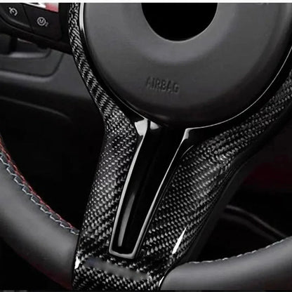 Carbon fiber steering wheel trim cover For F20 F22 F30 F31 F32 F33 F36