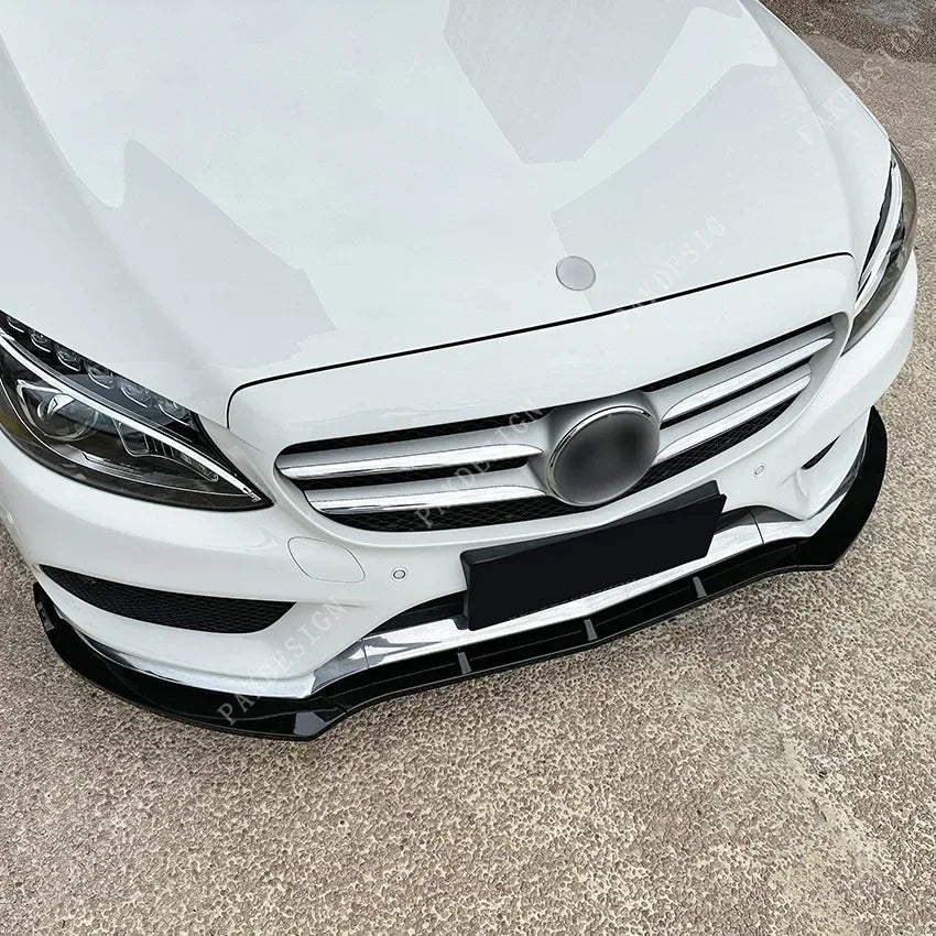 Front Bumper Lip Splitter for Mercedes C Class 2015-2021 Diffuser Body Kit