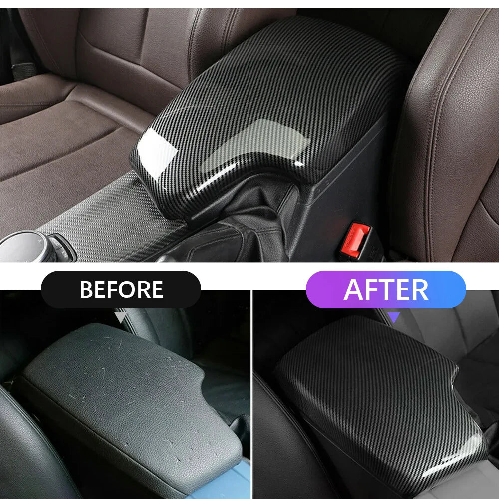 ABS Carbon Fiber Color Center Console Armrest Storage Box Protection