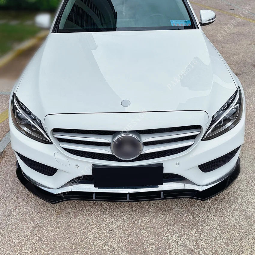 Front Bumper Lip Splitter for Mercedes C Class 2015-2021 Diffuser Body Kit