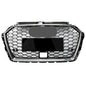 RS3 Style Front Sport Hex Mesh Honeycomb Hood Grill for Audi A3/S3