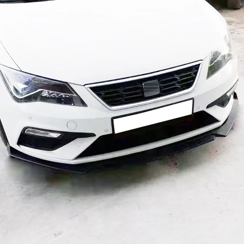 Seat Leon MK3 Front Splitter 5F TDI TSI ST SC 2012-2020 High Quality ABS 3Pcs