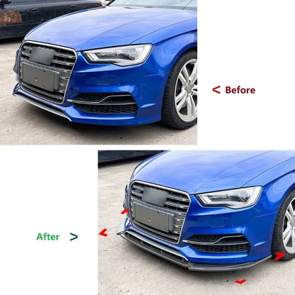 Audi A3 S-Line S3 8V Pre-Facelift 2013-2016 Car Front Bumper Lip