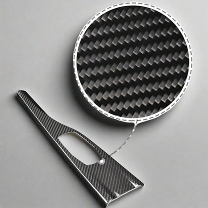 Multimedia Panel Cover Trim Real Carbon Fiber Sticker For BMW F30 F32